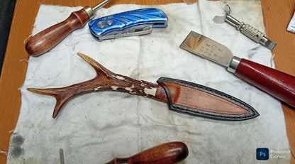 Antler Sgian Dubh - with Sheath