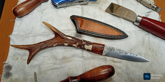 Antler Sgian Dubh - with Sheath